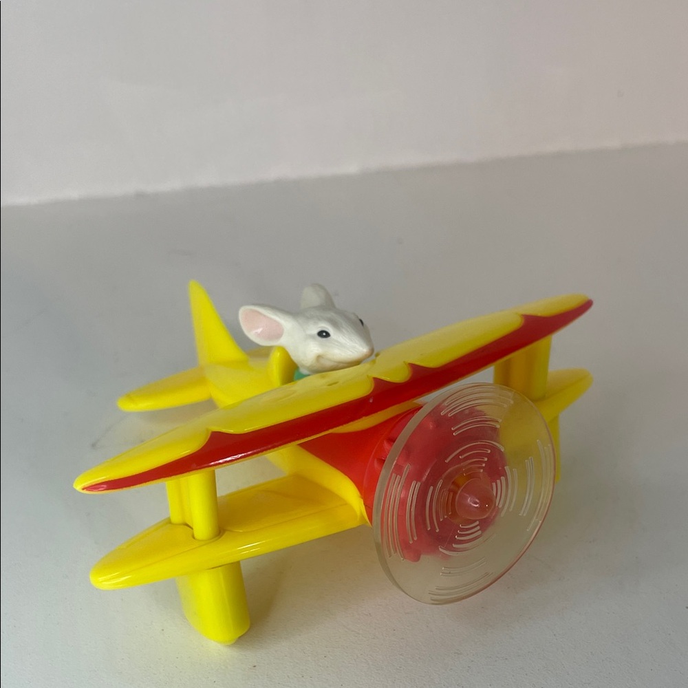 2002 Stuart Little 2 Airplane 4.5" Wendy's Movie Action Figure Plane Toy